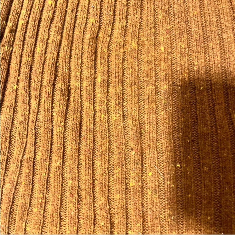 70s vintage Casual Corner Warm Brown Midi Skirt - Picture 3 of 4